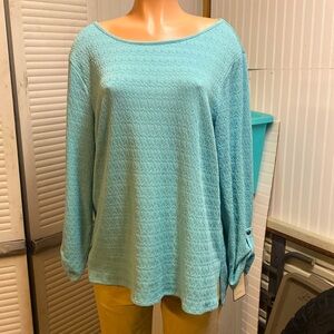 Dana Buchman Size XL Teal made in Vietnam